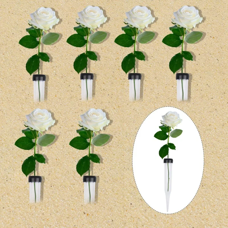 Pack Of 50 Plastic Flower Tubes Transparent Water Tube For Flowers,  Reusable Flowers, Water Tubes