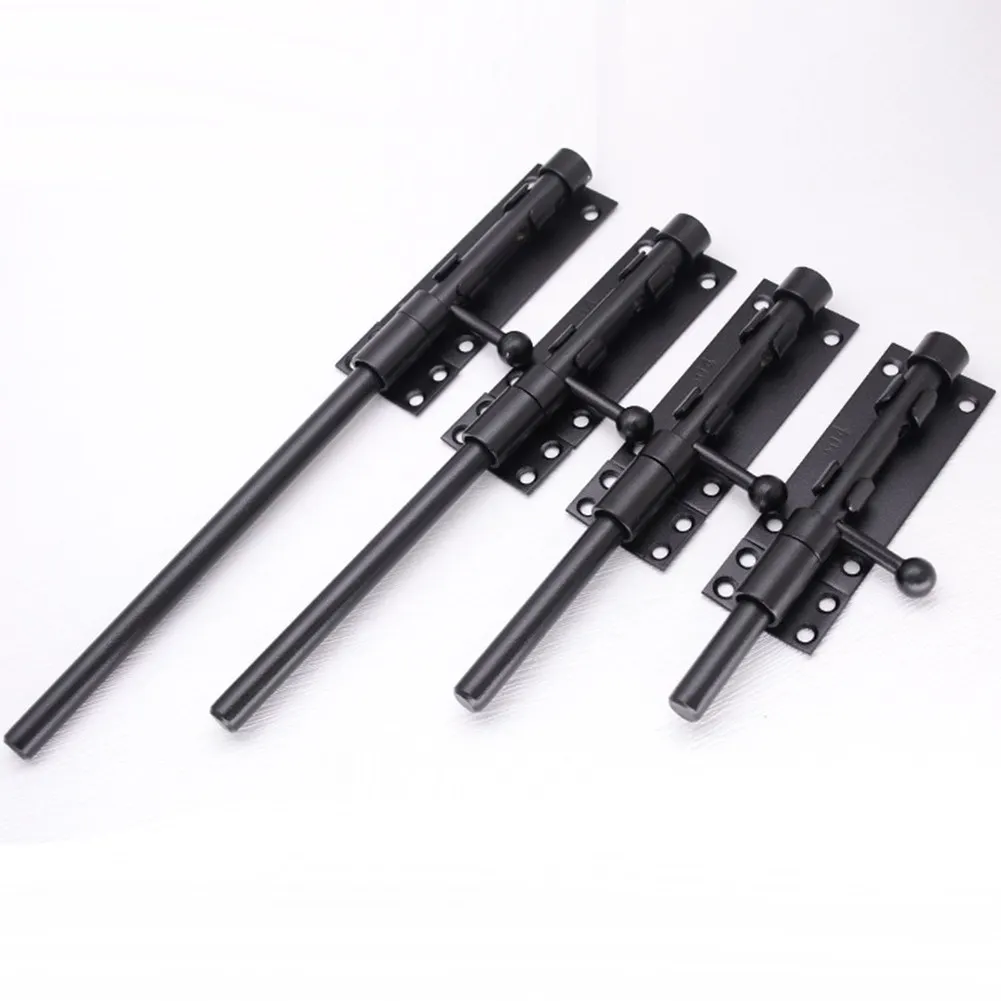 Description Picture 6 of itemHeavy Duty Gate Latch Slide Lock 304 Stainless Steel Black Bolt Lock 6/8/10/12 Inch 14 Core Rustproof Doors Hardware Home Parts