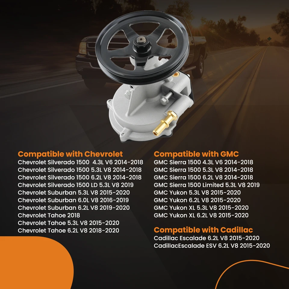 Brake Vacuum Pump Fits For:-Chevy Silverado 1500 Qatar