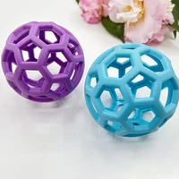 Natural Rubber Chew Toy Dog 、Geometric Safety Ball Pet Interactive Balls Puppy Training Playing Teeth Cleaning Hollow Toys 1