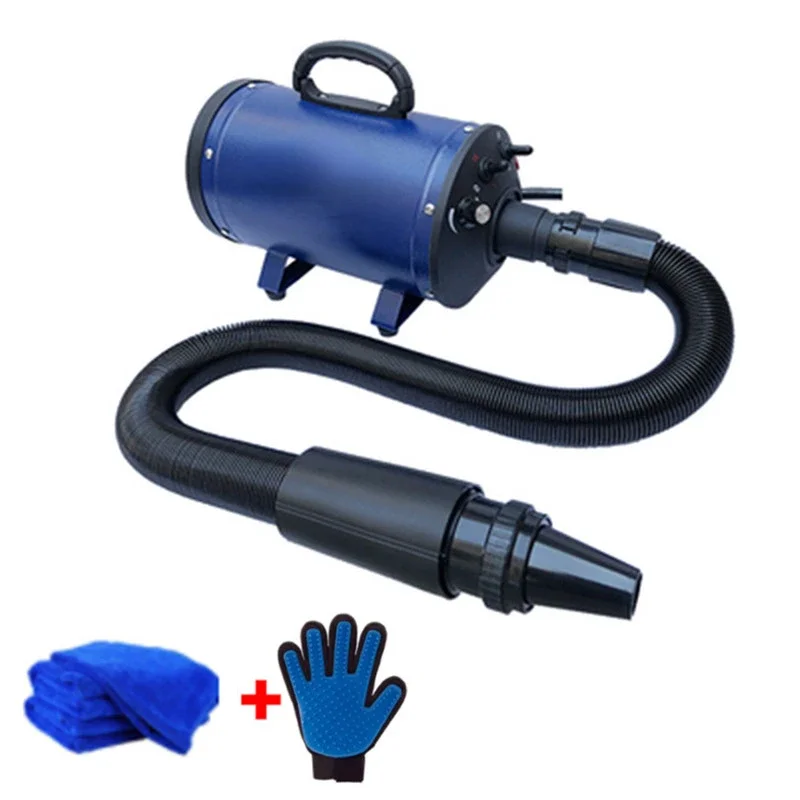 

New Pet Hair Dryer Dog and Cat Beauty Hair Dryer 220v/110v 2400w Eu Plug Adapter Pink Blue