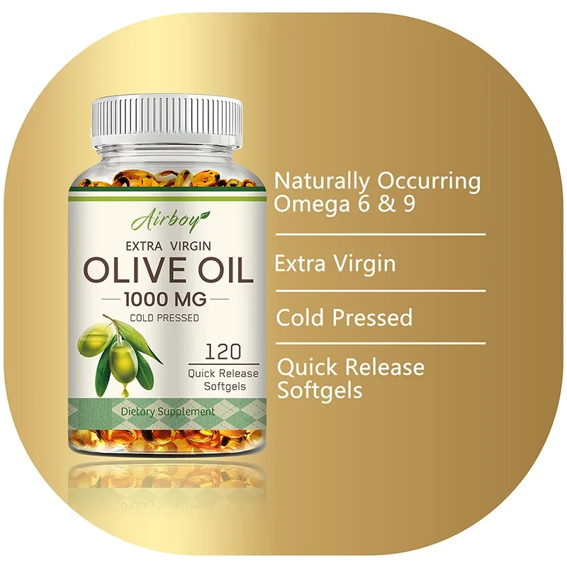 Olive Oil Capsules 1000mg-To Promote Satiety, Supplement for Digestive, Immunity Support
