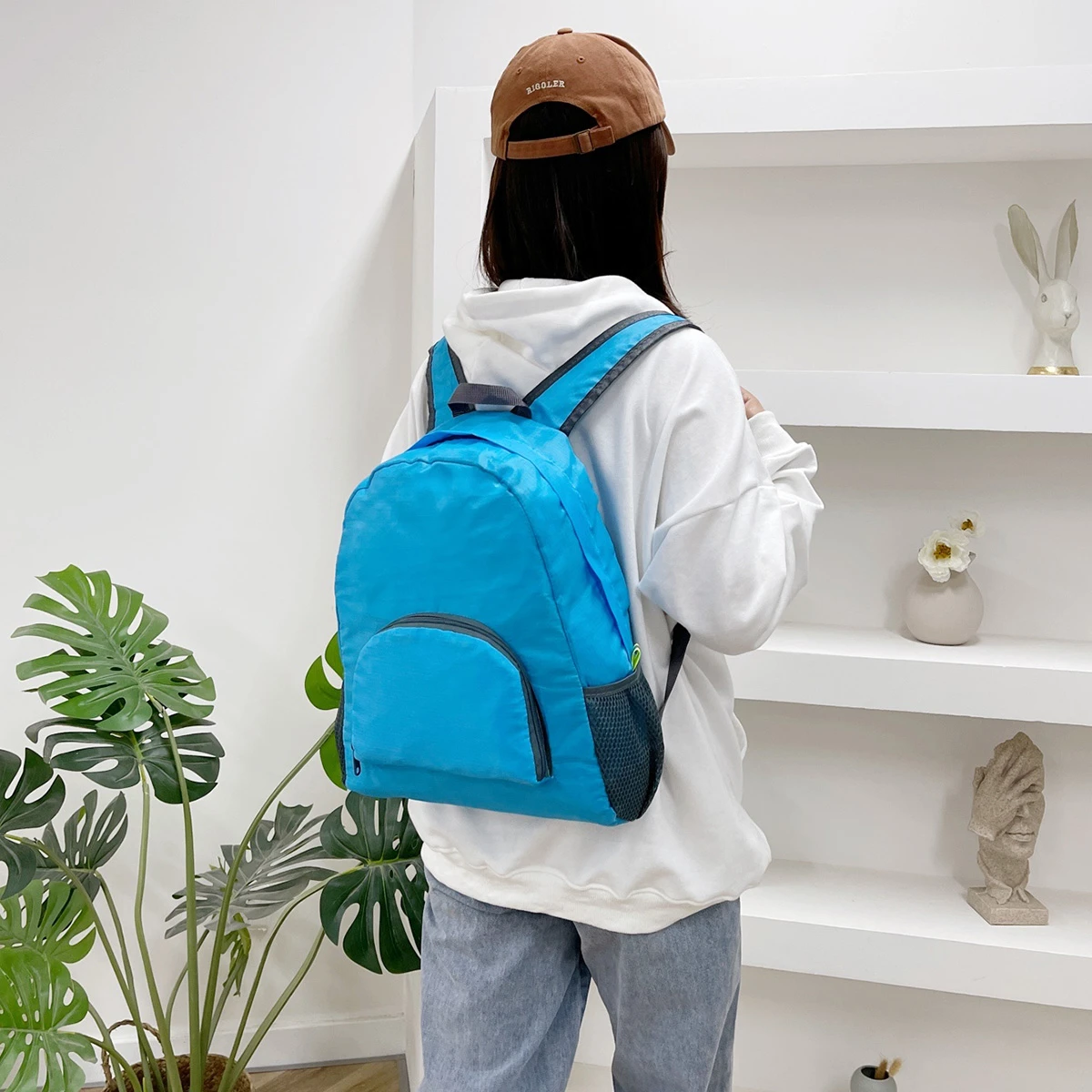 Foldable Large-Capacity Backpack Women's Ultra-Light Waterproof Outdoor Mountaineering Bag Travel Storage Bag Student Backpack