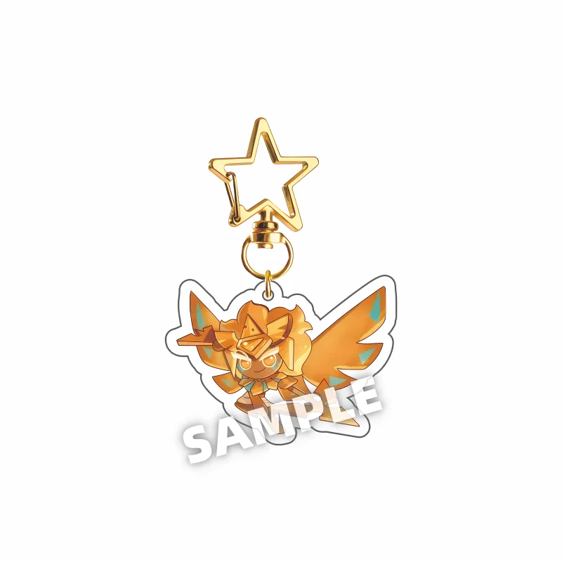 Cookie Run Kingdom Inspired Acrylic Keychain - Candy Shadow Apple Pure Vanilla Design, 6cm
