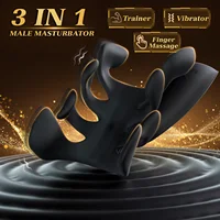 Masturbator für Männer Penis Training Vibrator Eichel Trainer Stimulator Massagegerät Dauerhafte Verzögerung Ausdauer Erwachsene Sex Spielzeug Für Männer 3