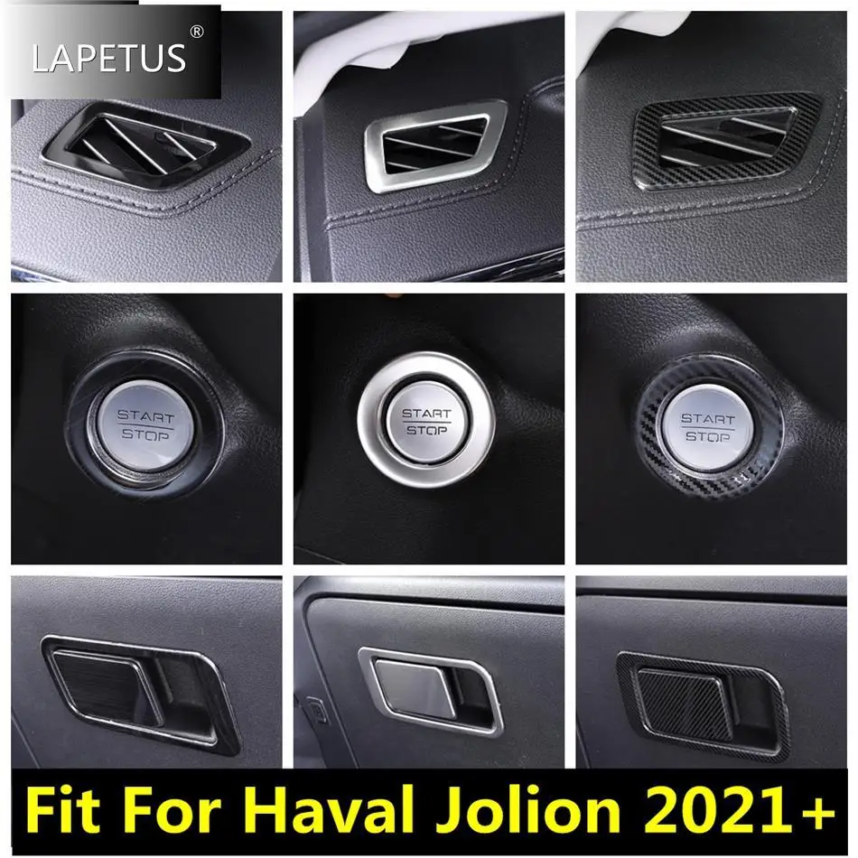 

Engine Start Stop Button Ring / Glove Storage Box / Dashboard Air AC Vents Cover Trim For Haval Jolion 2021 2022 Car Accessories