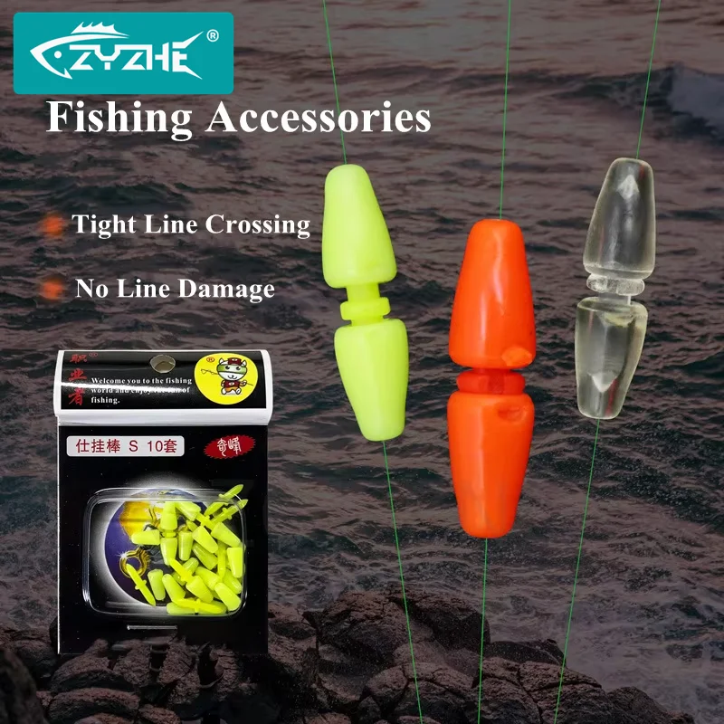 Accessoires pêche mer flotteur coulissant avec 20 bloc stops anti-dérapage pour rock fishing