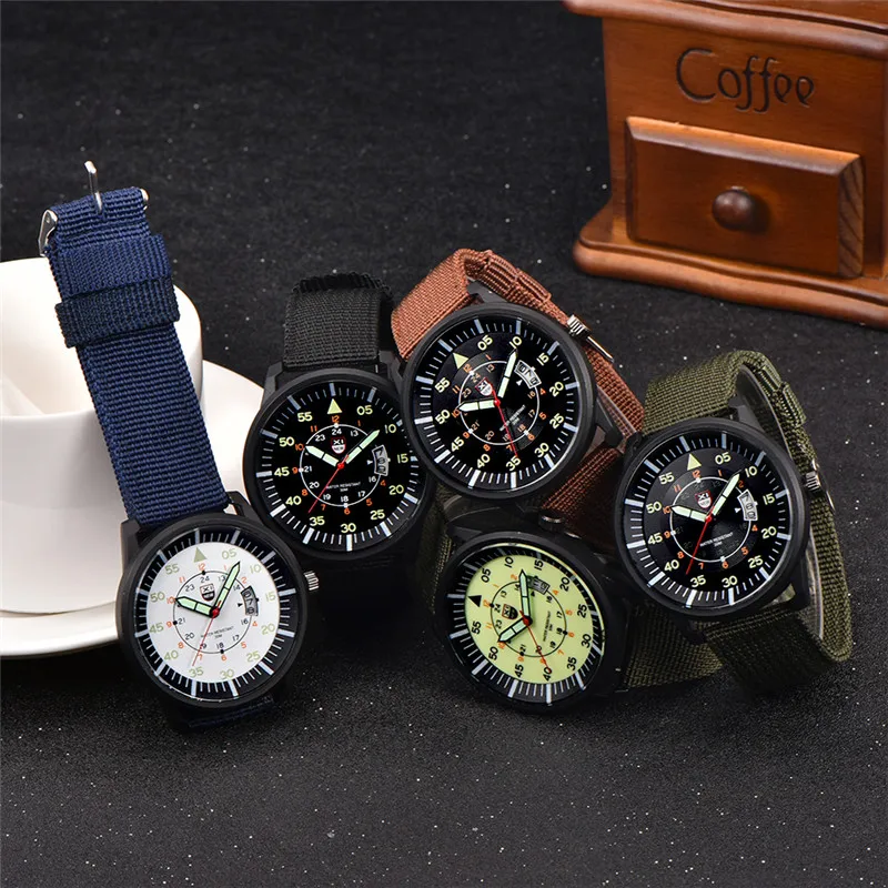 Genuine XINEW Brand Men Watches Students Boys Fashion Casual Nylon Band Sports Date Quartz Watch Black Relogios Masculinos 2025