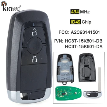 Keyforkess 434MHz ID49 FCC ID: muslimate HC3T-15K601-DB HC3T-15K601-DA Smart Remote Key Fob per Ford Mondeo Explorer 2017-2020