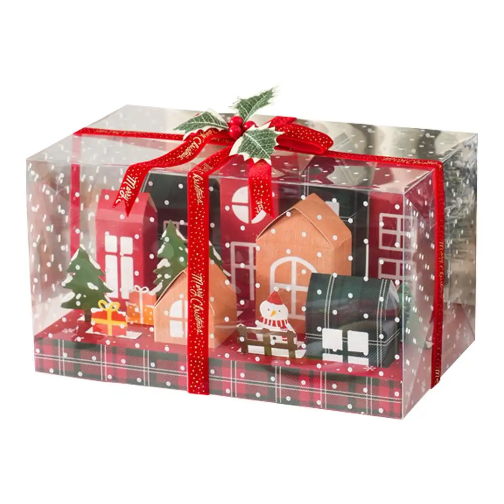 thumbnail image 1 of Calendario de Adviento de Navidad Caja de calendario de Adviento Cajas vacías Recargables Regalo Creativo Forma de casa Caramelos Copo de nieve Regalos Caja de embalaje Decoración navideña, 1 of 5