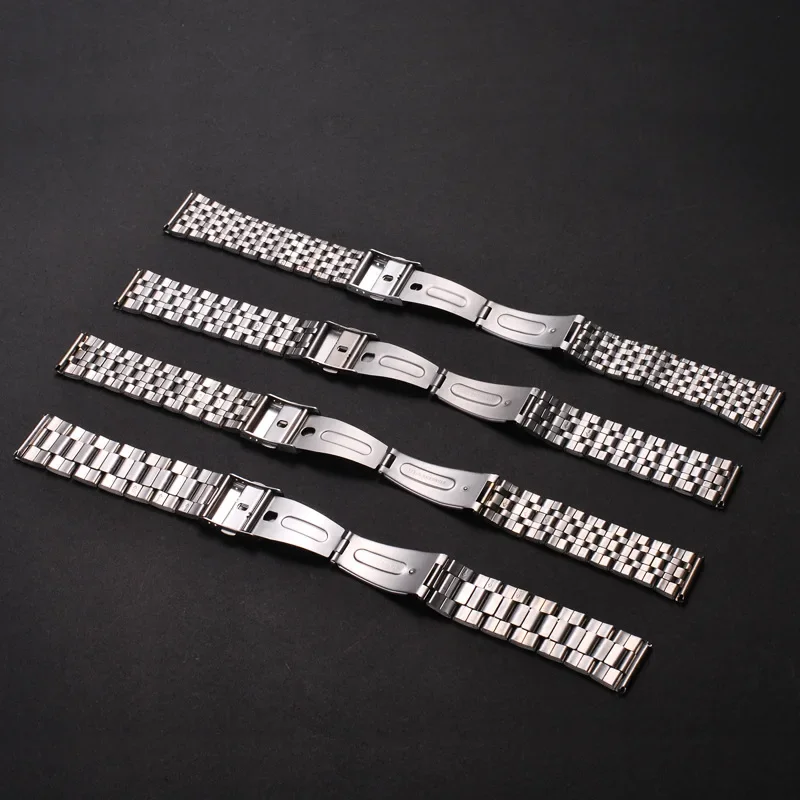 Stainless Steel Women's Bracelet Watch Band with Folding Safety Buckle