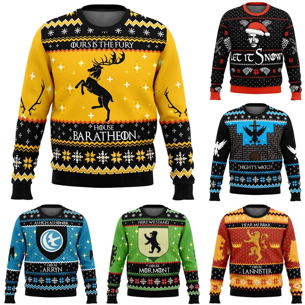 

Game Of Thrones Christmas Is Coming Ugly Christmas Sweatshirt Gift Santa Claus Pullover Autumn Winter Men Women Clothes Top