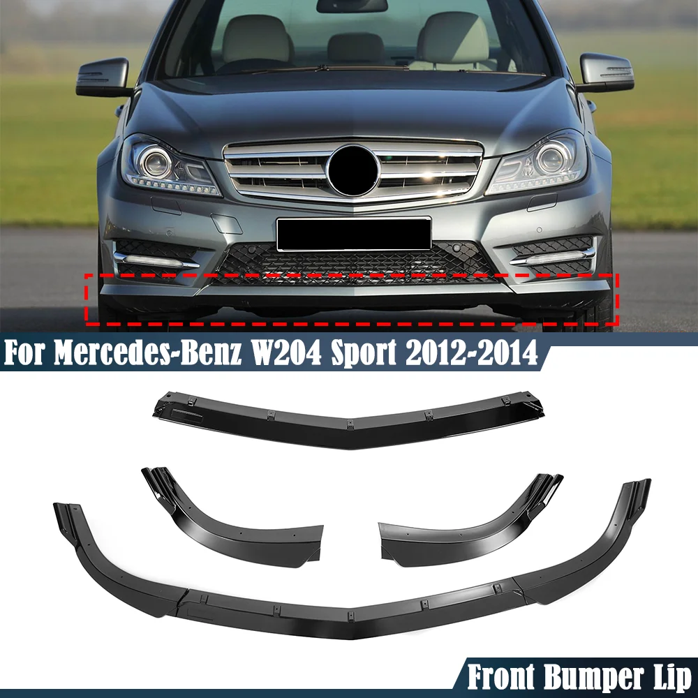 

Car Front Bumper Splitter Lip Protector Spoiler For Mercedes Benz W204 C200 C250 C300 Sport 2012 2013 2014 Body Kit Tuning