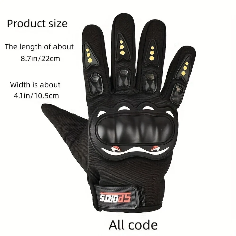 Motorcycle Gloves Touch Screen Gloves Full-finger Motorcycle Gloves Men Touch Screen Outdoor Off-road Sports Cycling Protection Anti-fall Motorcycle Finger Gloves