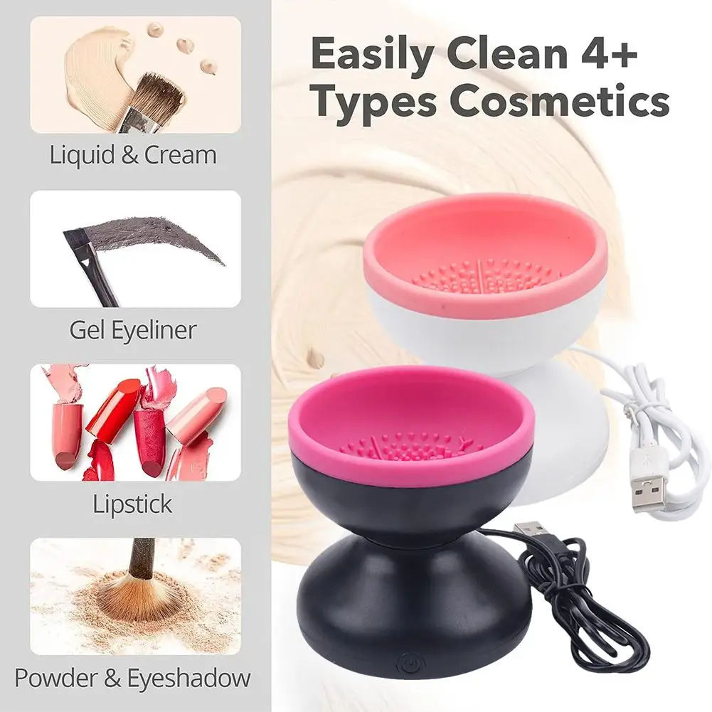 Portable USB Makeup Brush Cleaner Machine Electric Cosmetic Brush Cleaning  Washing Tools Automatic Cleaning Makeup Brushes - AliExpress