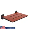 Folding Wall Mounted Shower Seat Phenolic Stainless Steel Support Bathroom Safety 400 lbs Capacity Foldable Fold Up Fold Down 1