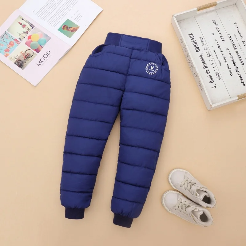 New Girls Thick Cotton Pants 2023 Winter Fleece Padded Warm