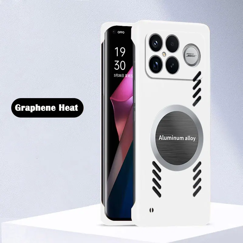 Heat Dissipating Magnetic Slim Shockproof Case with Frameless PC Hard Back