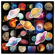 

10/30/50Pcs Astronomy Universe Starry Sky Planet Graffiti Stickers For Phone Luggage Laptop Guitar DIY Comics Sticker Party Gift