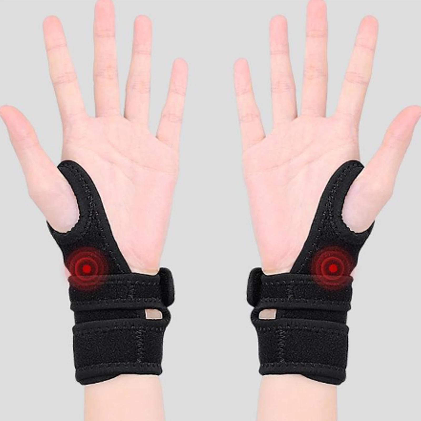 Sports Wrist Brace Wraps 1 Pair 2 Adjustable Compression Straps Design Carpal Tunnel Pain Relief