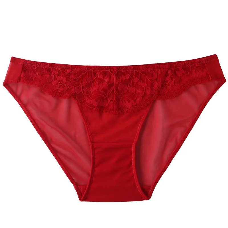 Jessie Women's briefs lace sexy underwear mid-waist breathable simple underwear for girls pure cotton file comfort