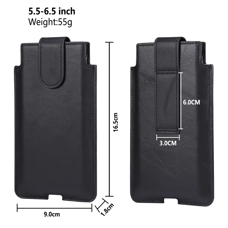 Genuine Leather Phone Holster Waist Bag