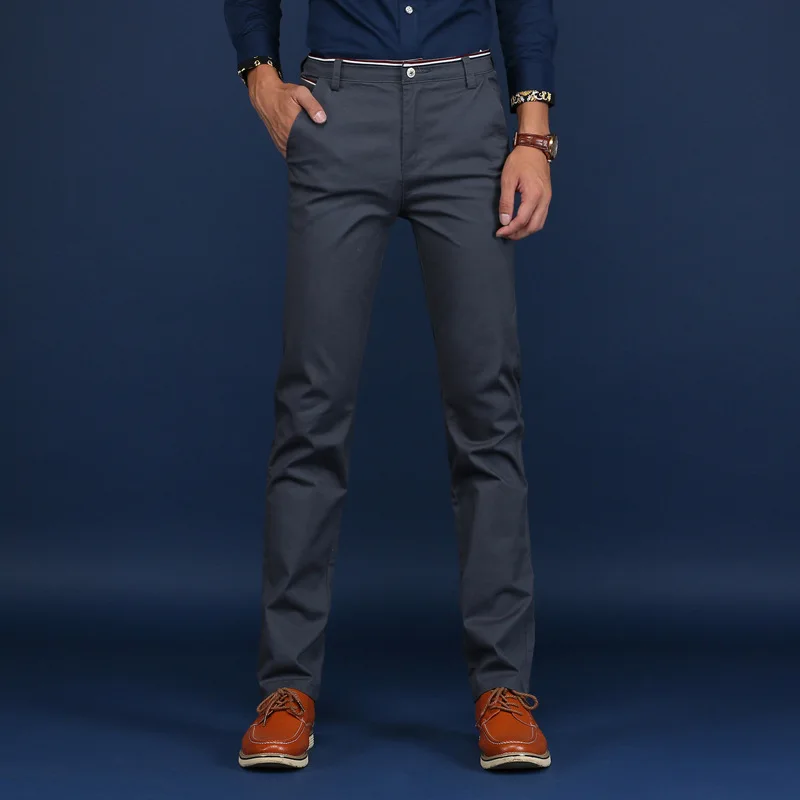 Casual Pants 6 Colors Spring and Summer Men's Slim Casual Pants Fashion Business Cotton Thin Trousers Classic Style