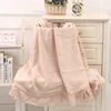 100% Organic Cotton Baby Wrap Gauze Ruffle Baby Blanket Newborn Security Muslin Swaddle Blanket 4