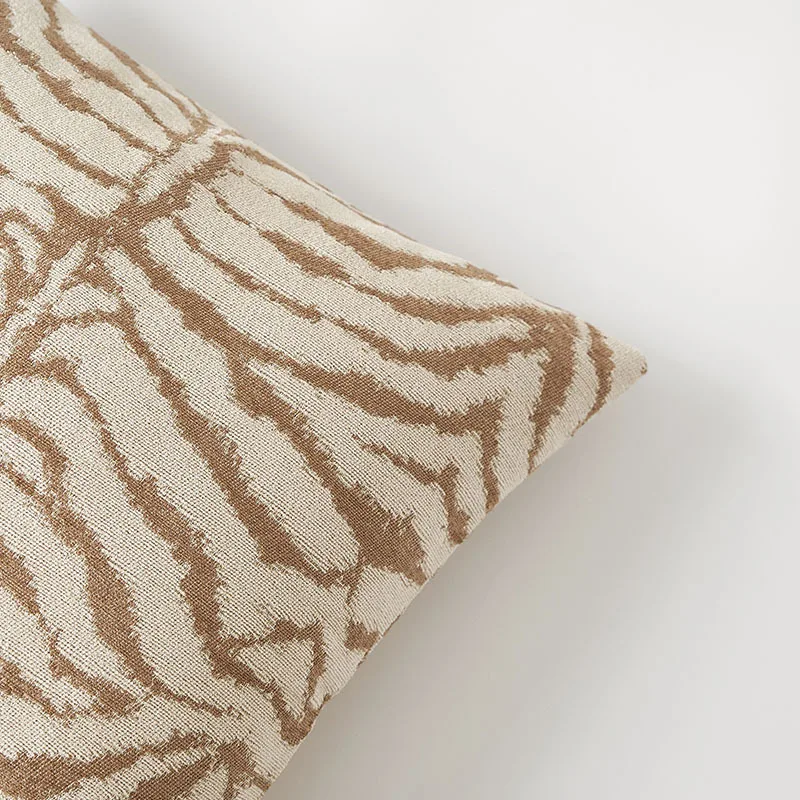 Khaki Brown Zebra Print Pillow Case