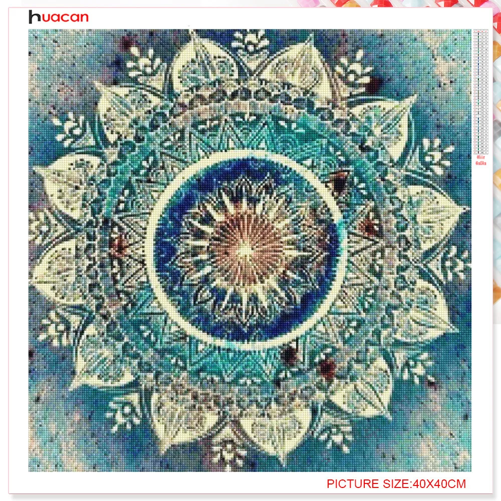 Huacan Mandala Diamond Painting Kits for Adults, Full Drill AB Diamond Art  Flower, Paint by Diamonds for Beginner Round Diamond Dots Arts for Adults