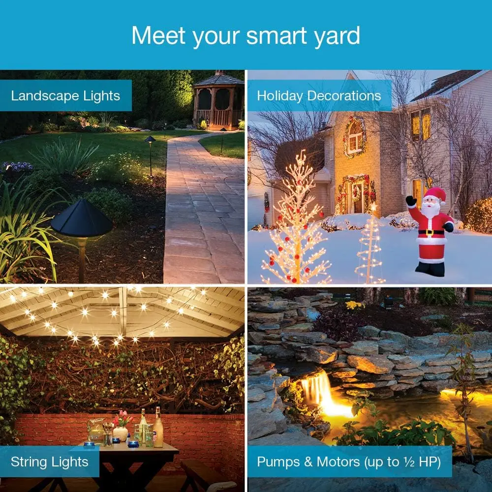 

Lutron Caseta Weatherproof+ Outdoor Smart Plug and Pico Smart Remote | for Landscape and String Lighting | P-PKG1OUT-BL