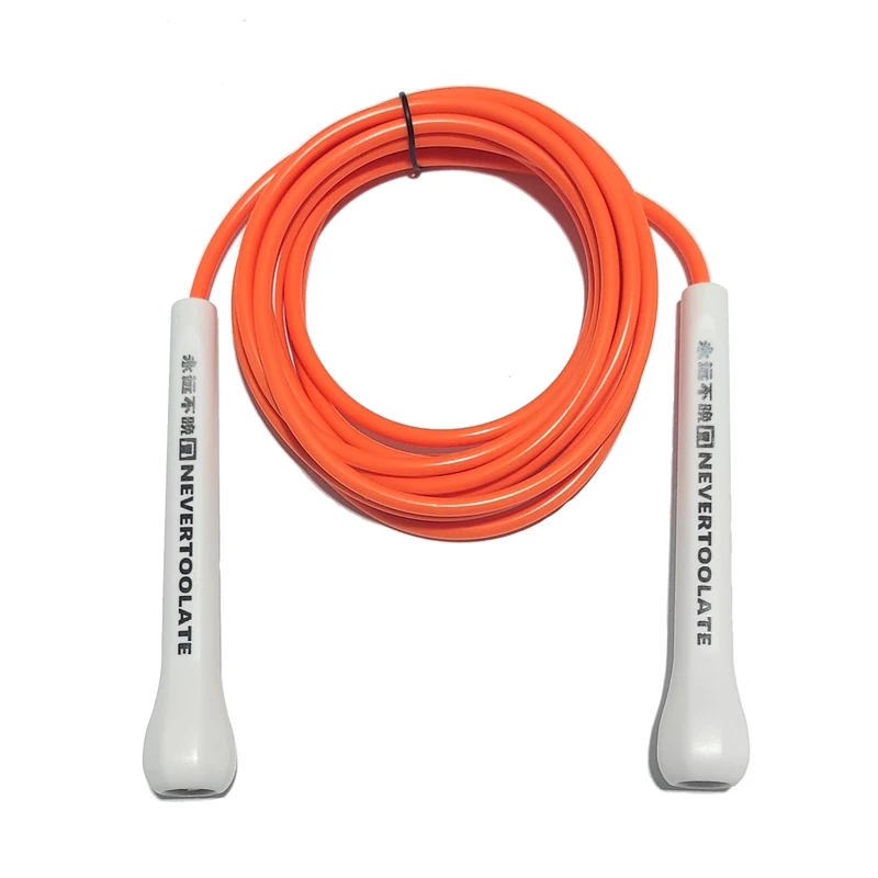 NEVERTOOLATE 10.5ft 3.2 meters strong abs 14cm handle 5mm solid pvc 80A jump skip rope boxing fitness crossfit no HIIT Jump Rope
