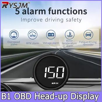 Velocímetro para Auto B1 Obd2, Computadora a Bordo HUD OBD II, Pantalla Digital Head Up con Alarma KMH, Accesorios Electrónicos 1