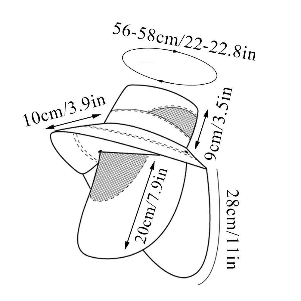 Summer Sun Hats UV Protection Outdoor Hunting Fishing Cap Men's Panama Hat Hiking Camping Bucket Hat Neck Flap Fisherman sun hat fisherman hat sun protection hat
