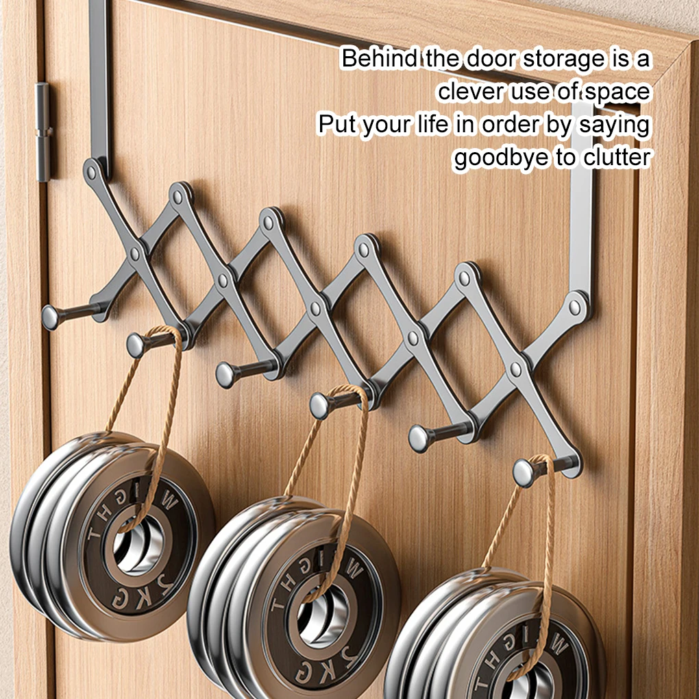 Hooks Over The Door 4/6 Hooks Clothes Coat Hat Towel Hanger Home Bathroom Organizer Rack Kitchen Accessories Holder