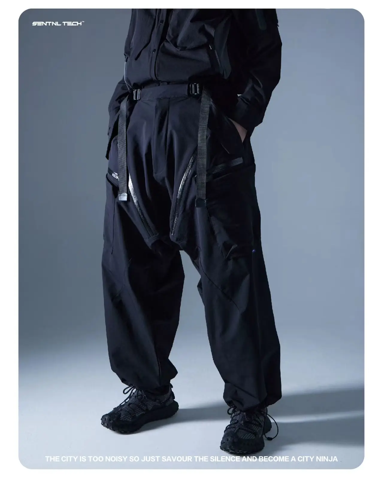 Silenstorm 25 aw Functional windbag low-waisted relaxed cargo wide-leg pants loose-fit multipocket leg op adjustment techwear