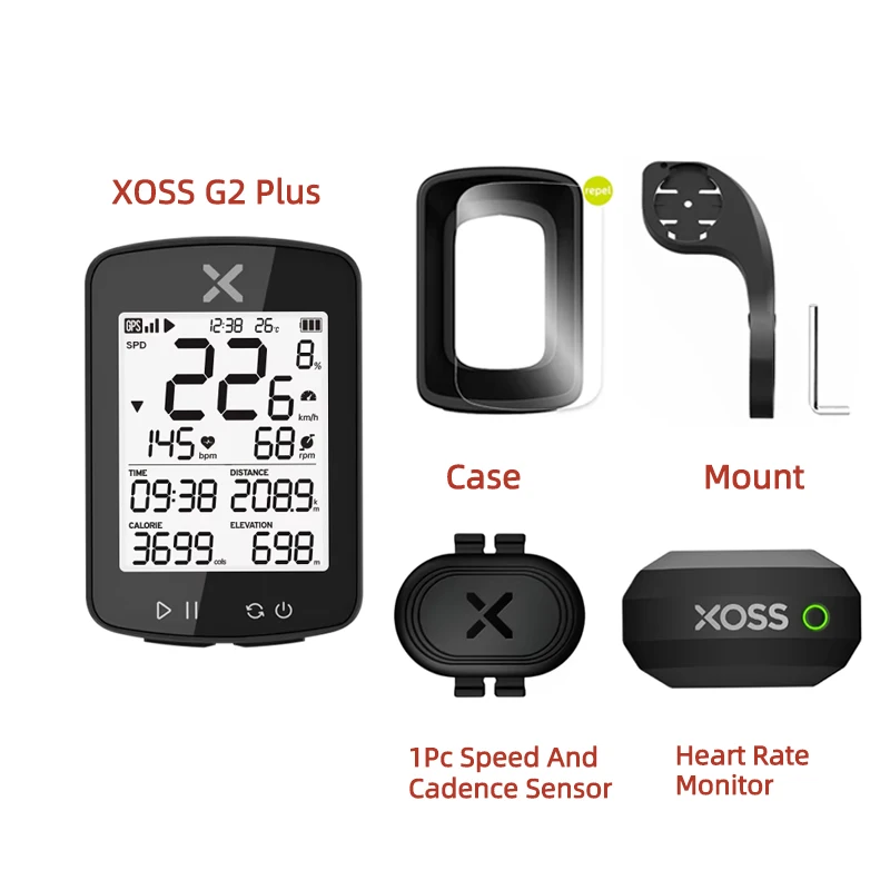 XOSS Advanced Wireless GPS Cycling Computer with Bluetooth Tracker and Waterproof Odometer