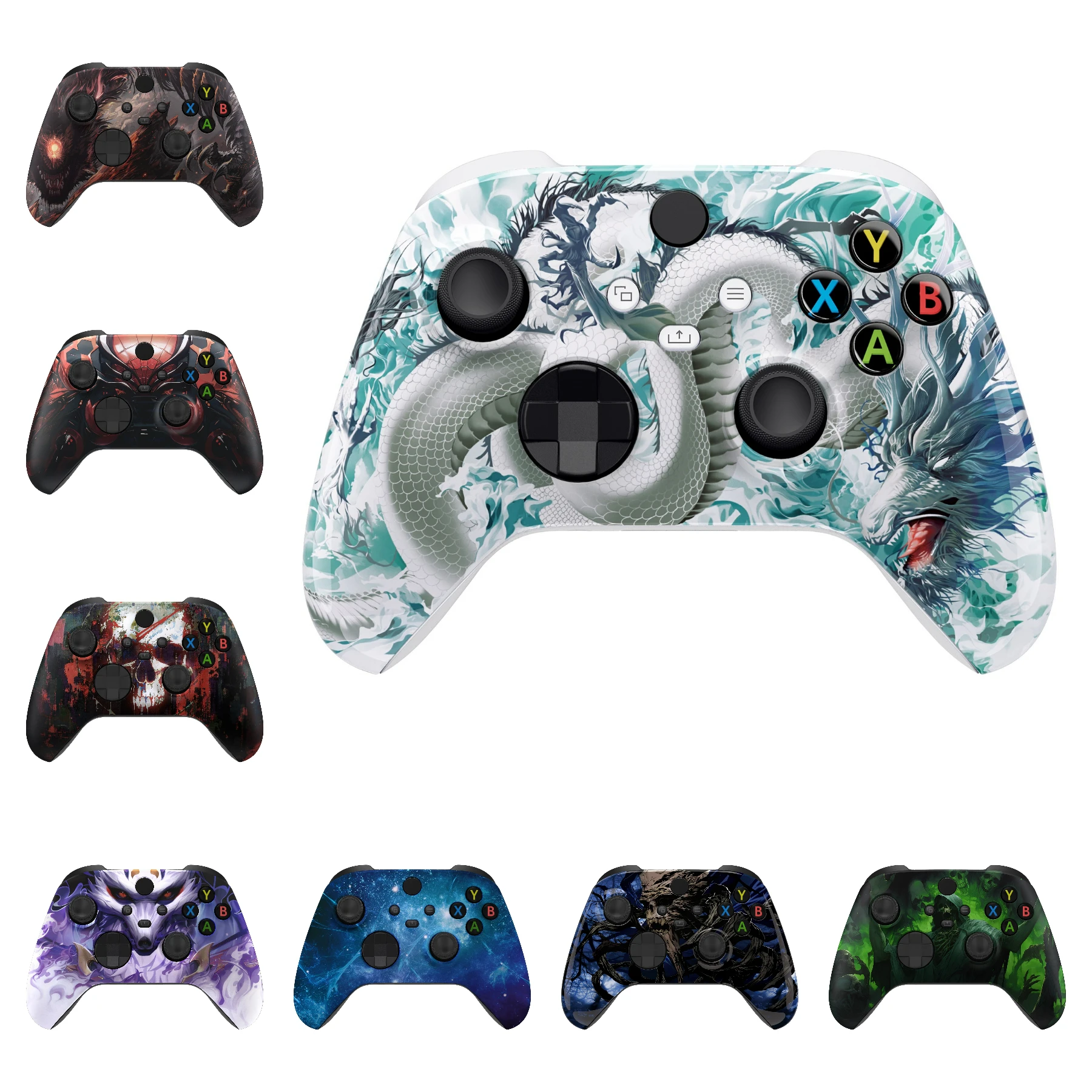 Mer- Placa Frontal com Padrão Personalizado Case de Proteção para Controladores de Xbox Séries x s Xbox Core