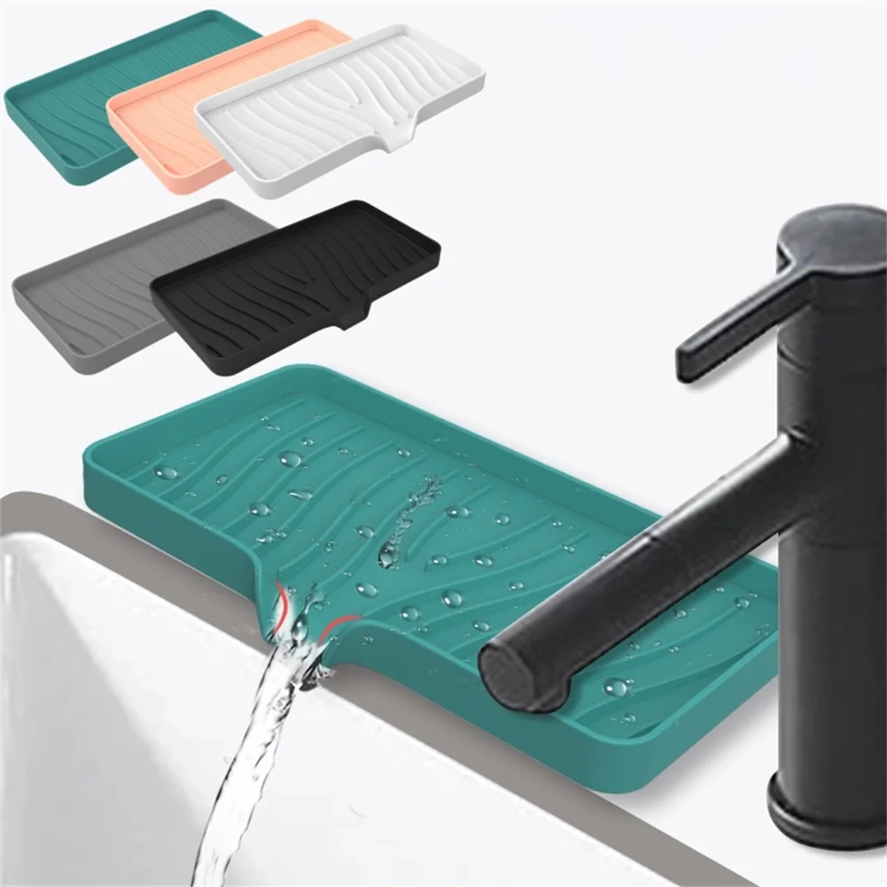 

1Pc Silicone Drain Soap Box Kitchen Bathroom Anti-slip Sink Tray Creative Washing Table Soap Tray Punch Drain Rack