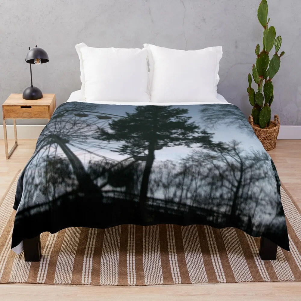 

Erie Amusement - Ferris Wheel Throw Blanket Luxury Designer Winter beds Blankets