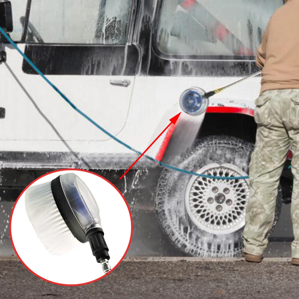 Вращающаяся щетка для мойки автомобиля Kit1/4, быстрый разъем, вращающаяся Регулируемая щетка для мойки высокого давления для мойки автомобиля