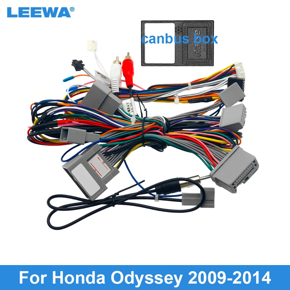 

LEEWA Car 16pin Power Cord Wiring Harness Adapter For Honda Odyssey 2009-2014 Installation Head Unit