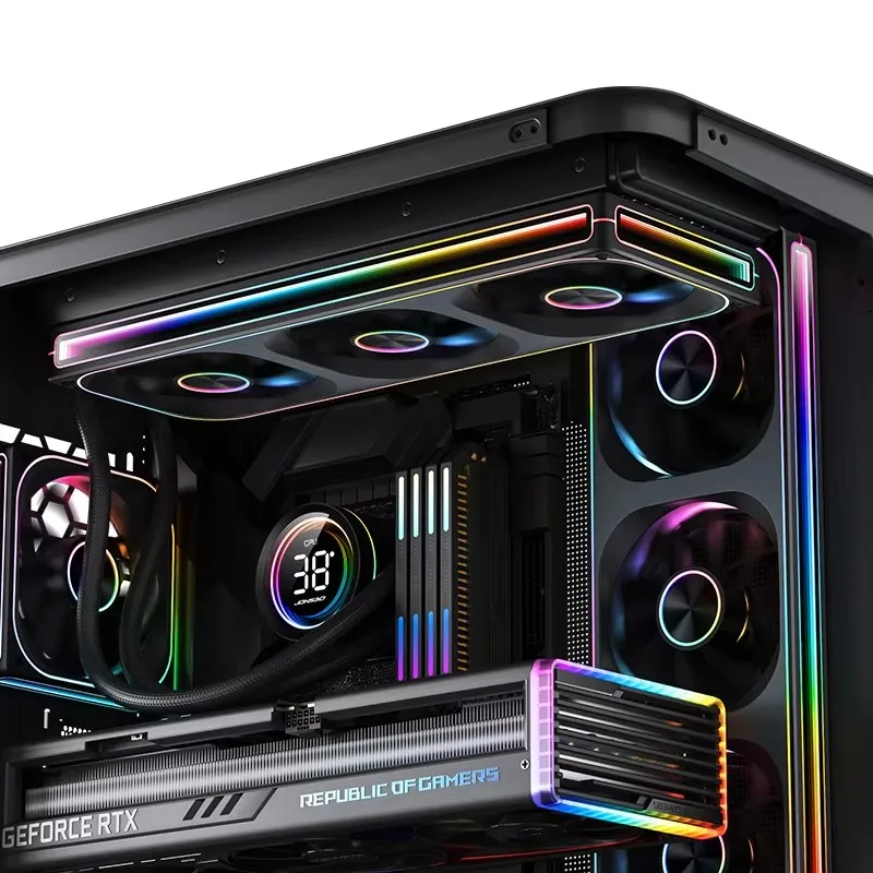 ゲーミングPCケースファン ジョンスボJONSBO-ZA-120層 Jonsbo-多面1000層ミラーケースファン、ZA-120、240、360、5v、3ピン