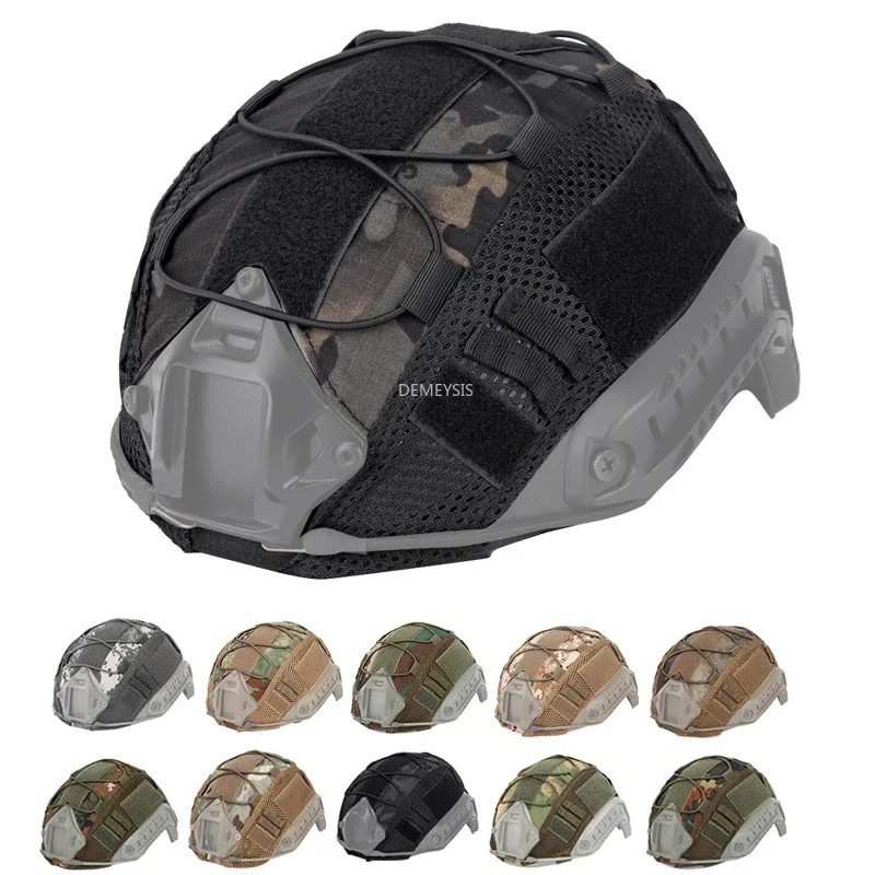Camouflage Tactical Fast Helmet Cover Military Shooting Mh Pj Bj Caschi Panno Paintball Cs Wargame Accessori Per Casco