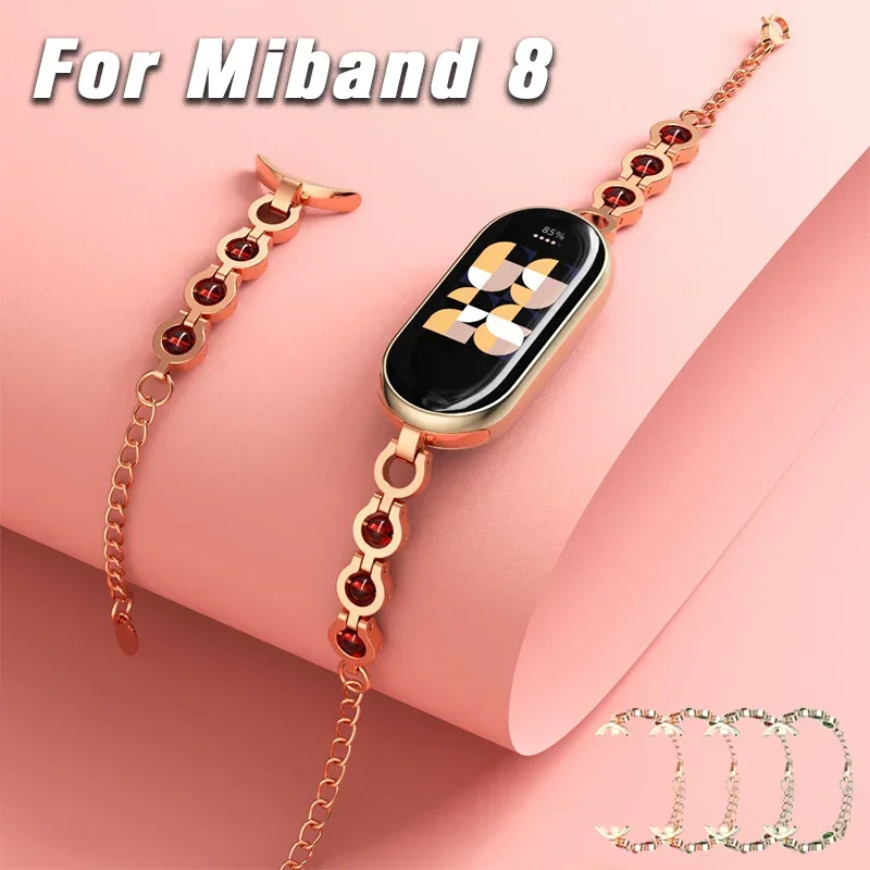 Bracelet For Mi Band 8 Smart Bracelet Global Version Miband 8 Band Women Girls Strap for Xiaomi Smart Band 8 NFC Wristband