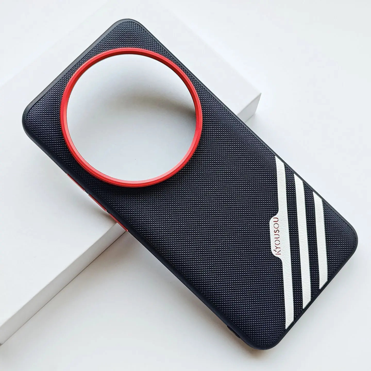 Sleek Skin-Friendly Metal Frame Case with PU Leather Cover - Shockproof