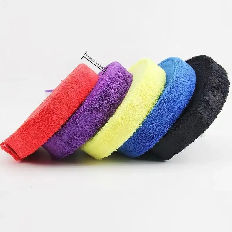 New 1Set 5m Towel Glue Grip Badminton Tennis Racket Overgrips Tape Racket Grip Non-slip Tape Band Sweat Badminton