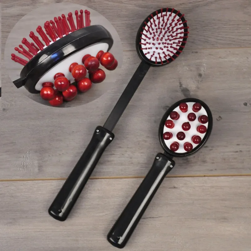 Massage Stick Back Percussion Massage Hammer Fatigue Relief Handle Wood Scraper Relaxation Massage Stick Body Health Care