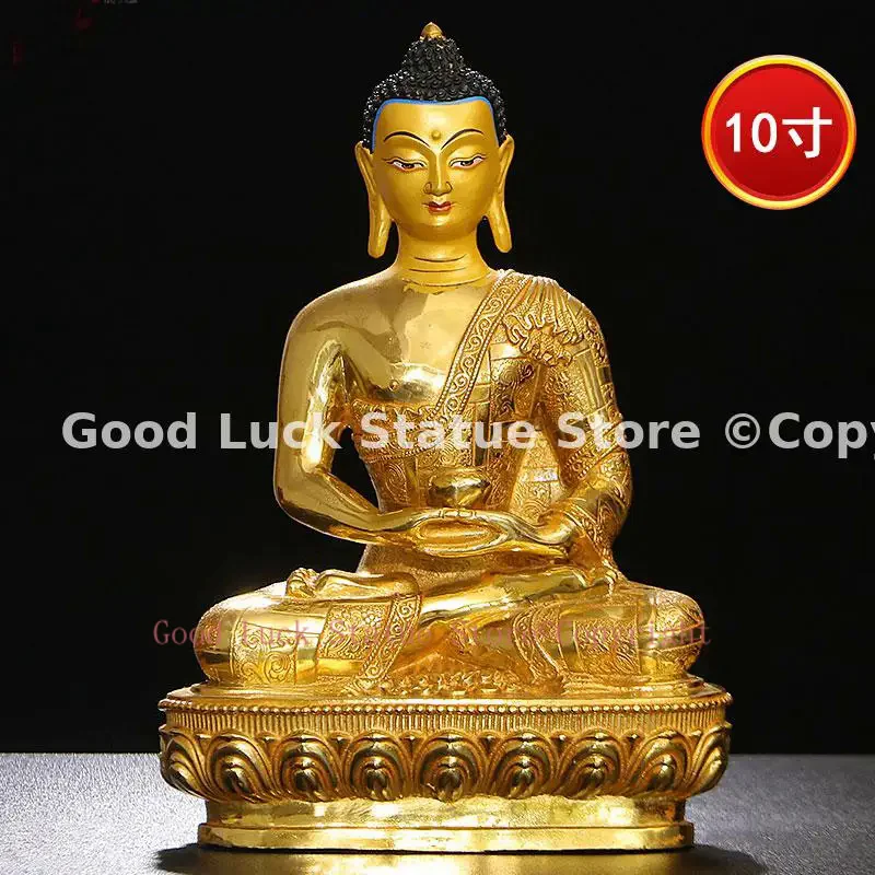 

Special price 31CM large Tantric gilding Sakyamuni Amitabha copper Buddha statue Buddhism HOME family effective safe protection