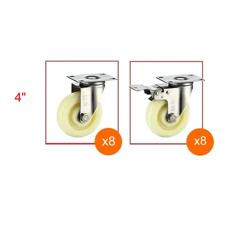 

Custom link, 4-дюймовые роликовые тормоза x8, без тормоза x8